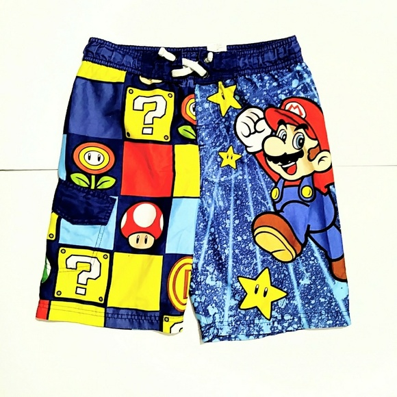 super mario swim trunks